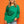 Emerald Green Oversized Rhinestone Bow Sweatshirt- (Women's)