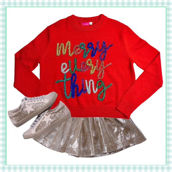 Red Merry Everything Sweater