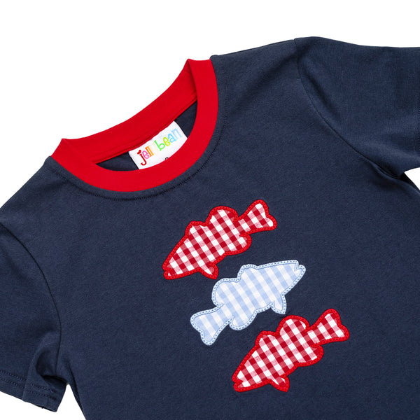 Patriotic Fish Trio Short Set