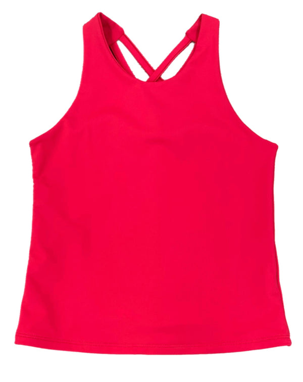 Cross Back Red Top