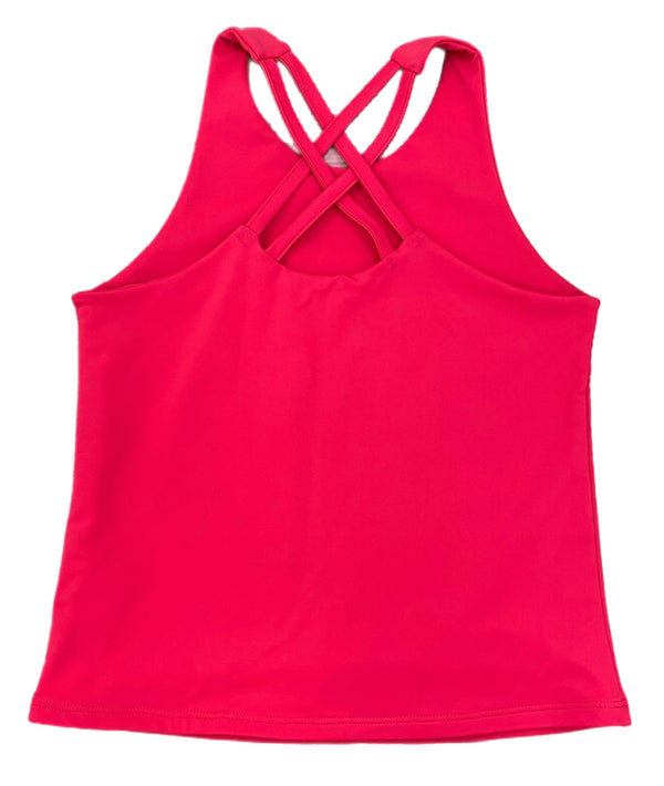 Cross Back Red Top