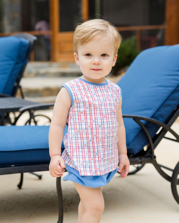 Patriotic Knit Rory Diaper Set