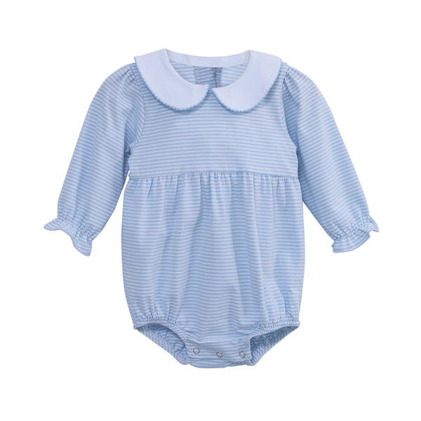 Charlotte LS Bubble- Light Blue Stripe