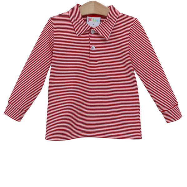 Michael Polo LS- Red Stripe