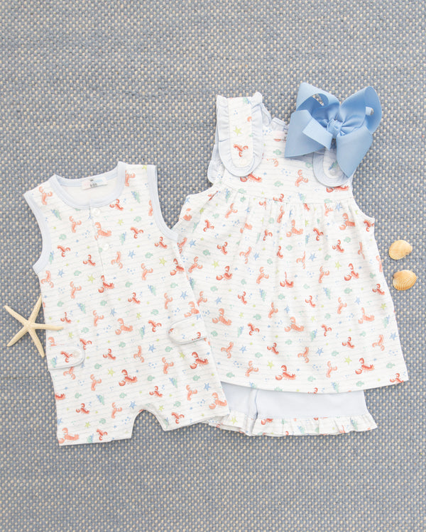 Under The Sea Adventures Ruffle Pima Short Set