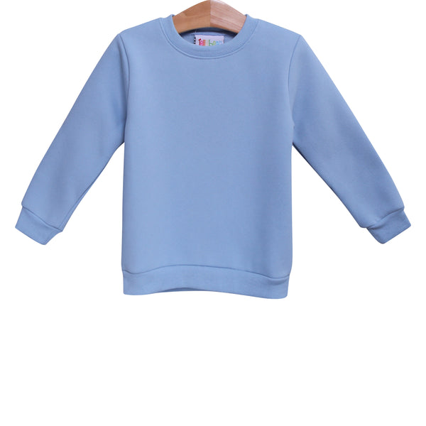 Pullover Fleece Sweatshirt- Light Blue