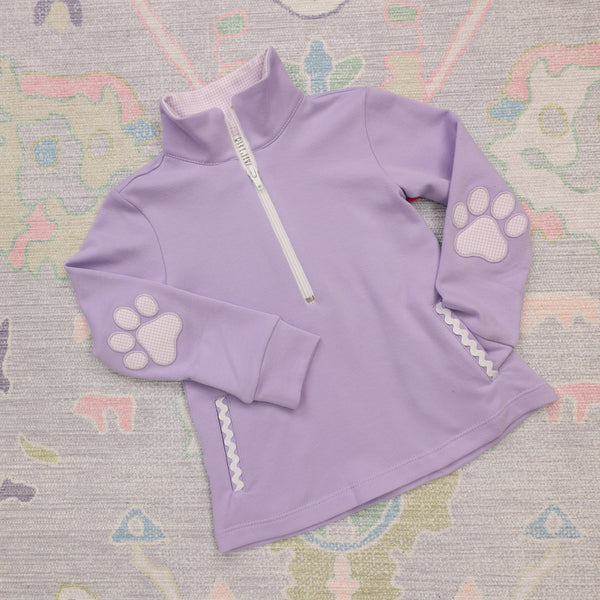 Heather Half Zip- Petal Purple, Paw