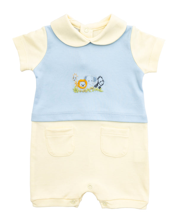 Coo Zoo Romper- Blue