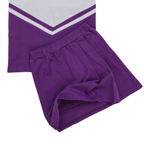 Cheer Uniform Skort Set- Purple/White