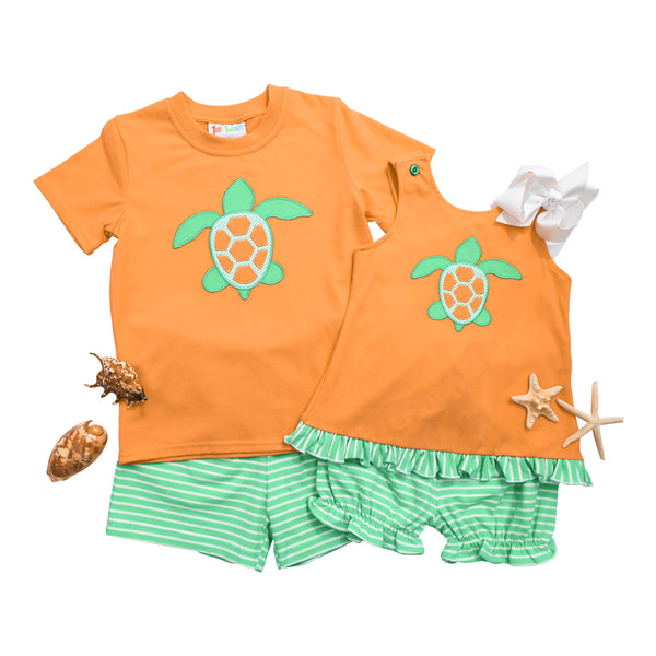 Sea Turtle Swing Back Bloomer Set