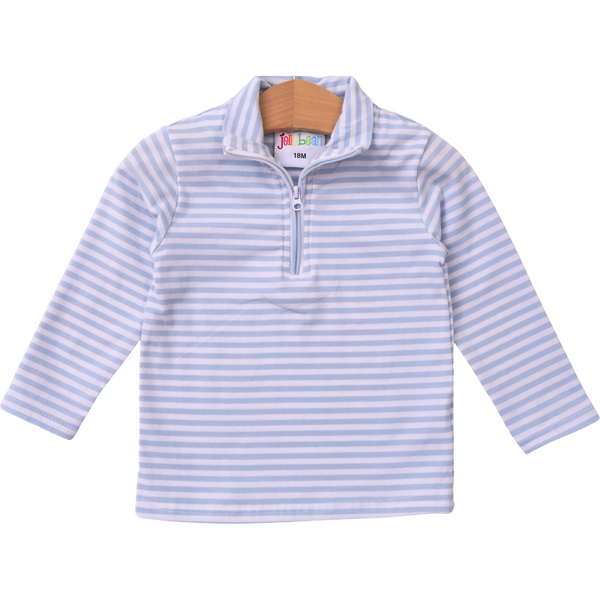 Knit Pullover- Light Blue Stripe