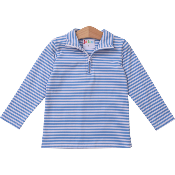 Knit Pullover- Cornflower Blue Stripe