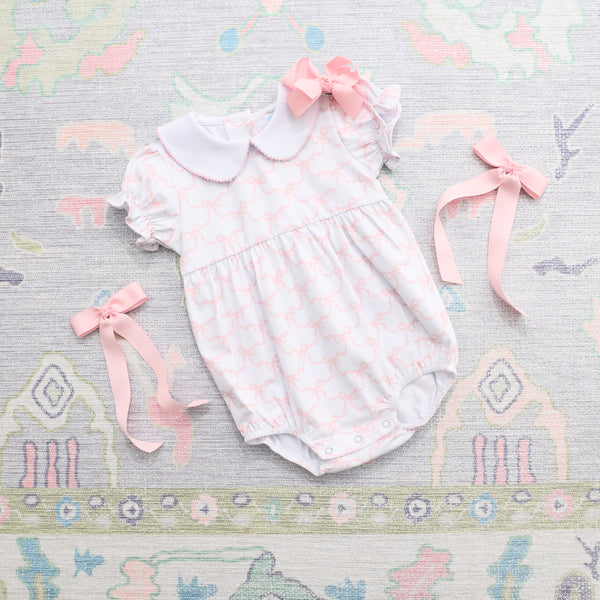 Pink Trellis Bow Charlotte Bubble