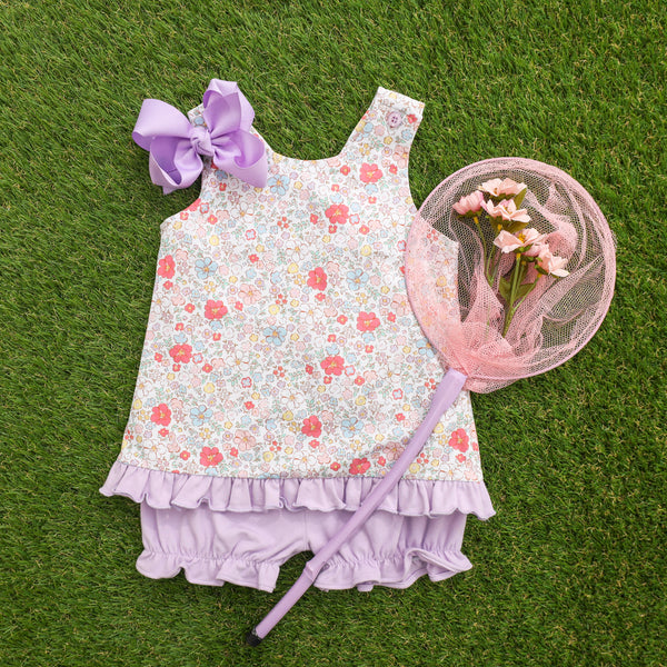 Summer Floral Swing Back Bloomer Set