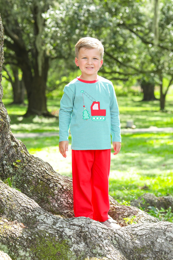 Christmas Crane Pants Set