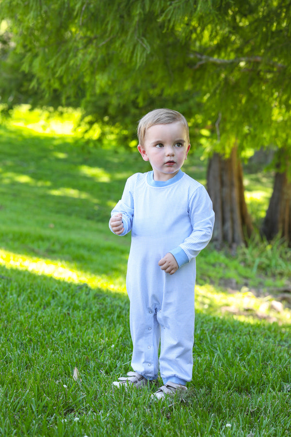 Thomas Romper- Blue Windowpane