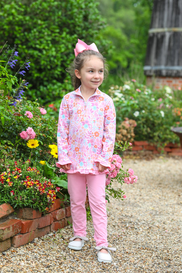 Poppy Floral Ruffle Pullover Set