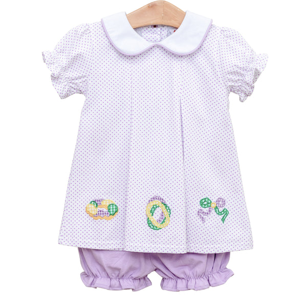 Mardi Gras Pleat Bloomer Set