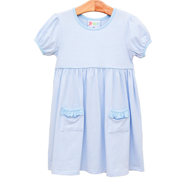 Kate Dress- Light Blue Stripe