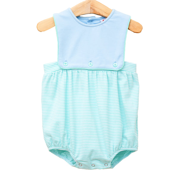 Levi Bubble- Light Blue with Mint Stripe