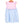 Amelia Dress- Pink with Light Blue Stripe