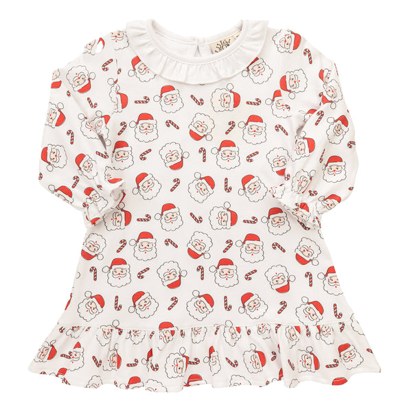 Sweet Santa Print Dress