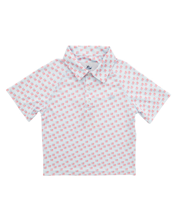 Flag Print Polo