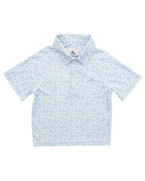 Beach Print Polo