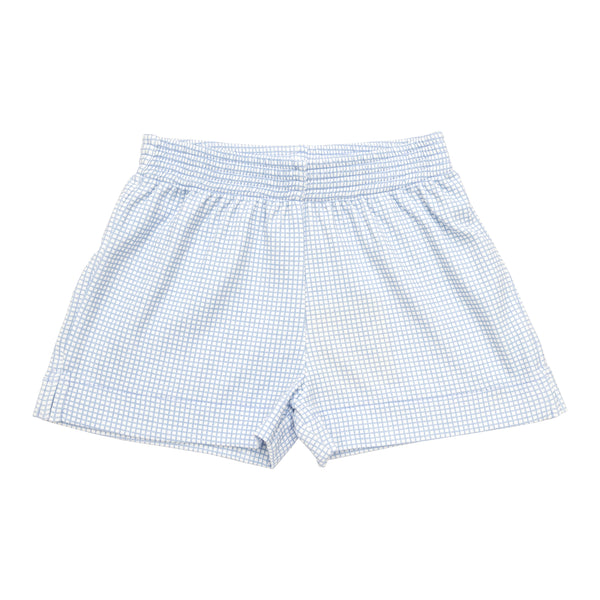 Light Blue Gingham Shorts