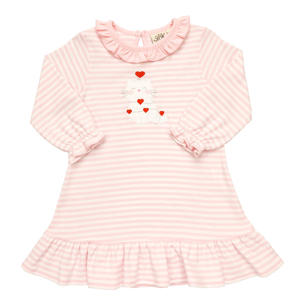 Kitten W/ Heartstring Ruffle Dress