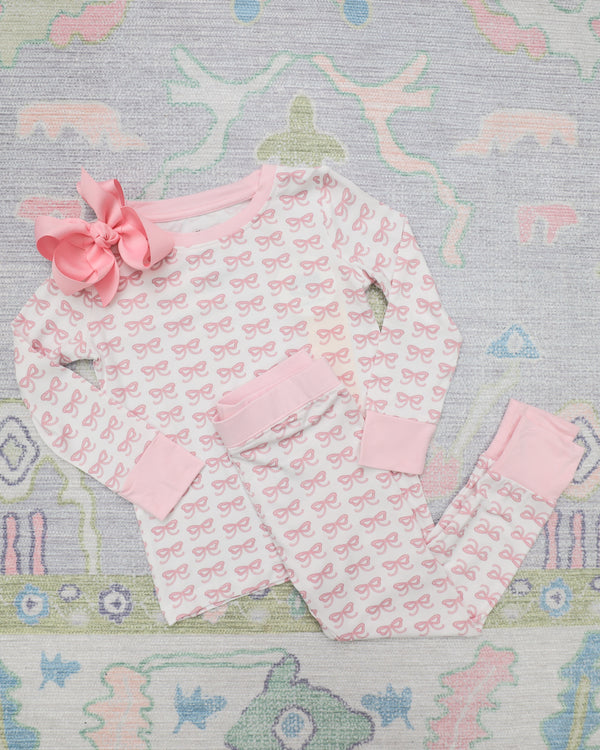 Bow 2 Piece Pajama Set