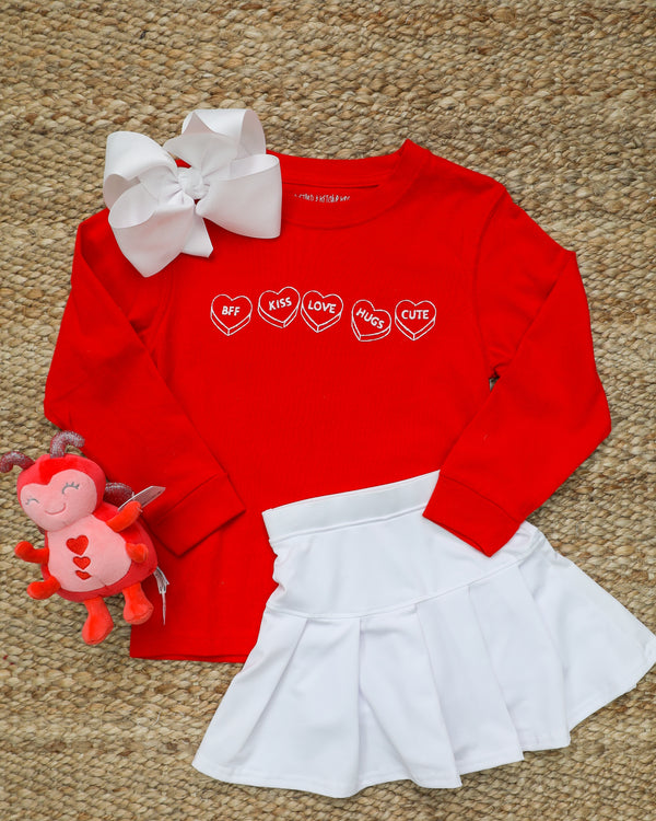 LS Red Conversation Hearts T-Shirt