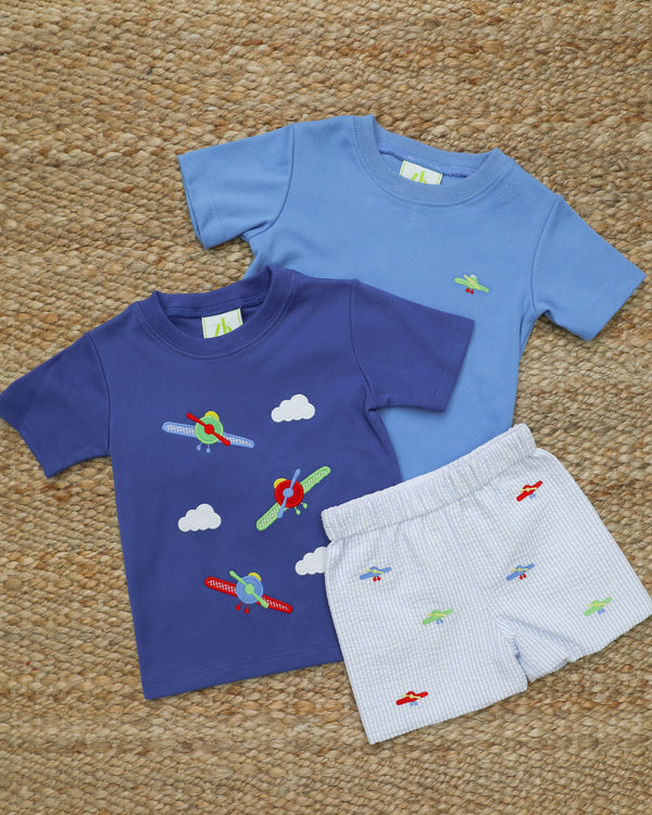 Airplane Knit Harry's Play Tee- Royal Blue