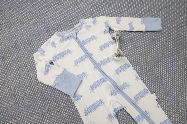 Train Sleep Zip Romper