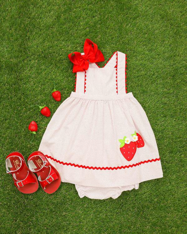 Strawberry Dress- Red Dot