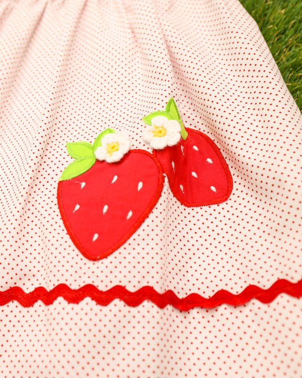 Strawberry Dress- Red Dot