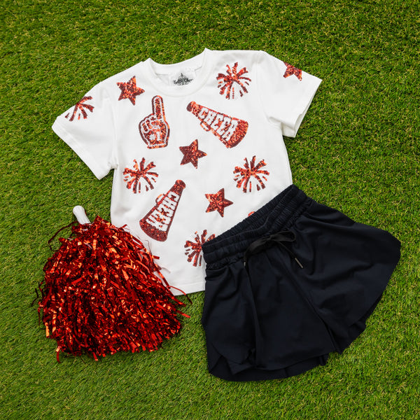 Red And White Cheer Shirt