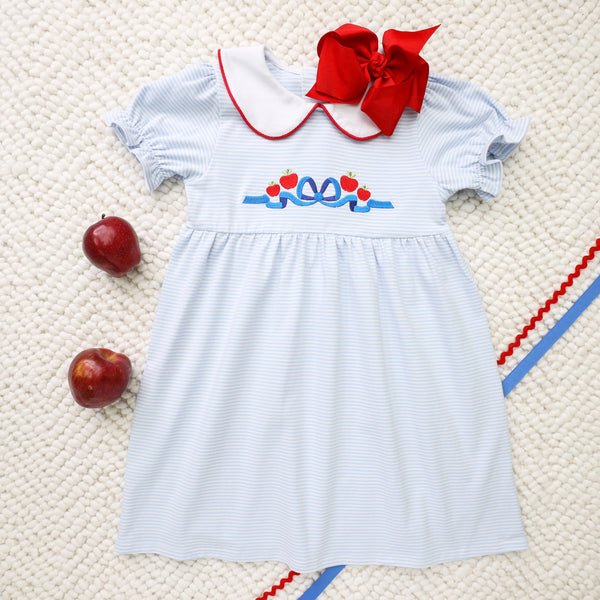 Apples and Bows Embroidery Dress