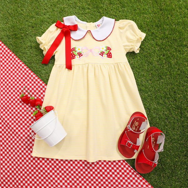 Strawberry And Bow Charlotte Dress