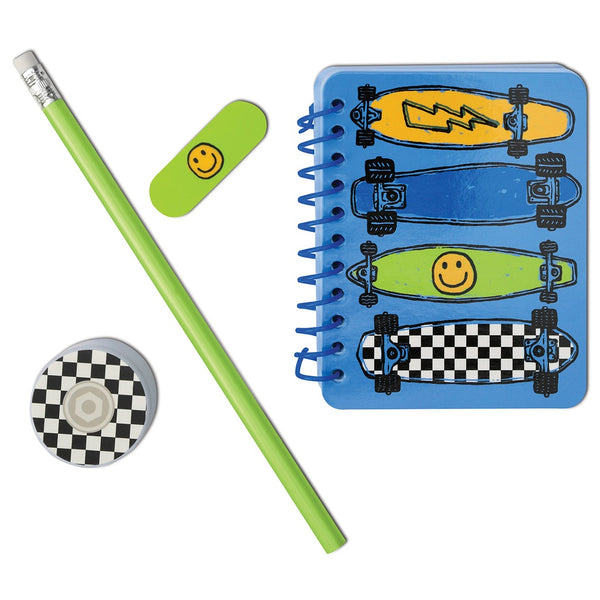 Skate Board Clipboard Stationery Set