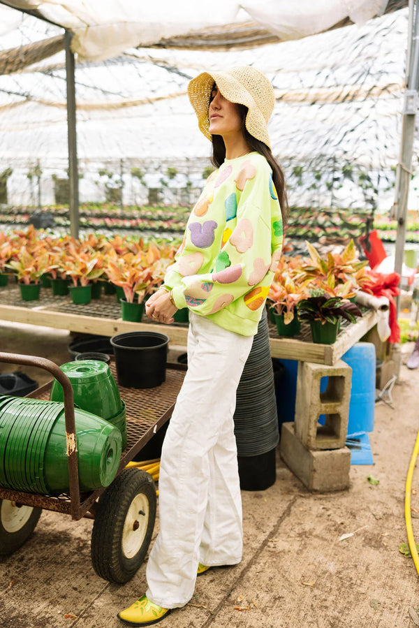 Neon Green Lucky Charm Icon Sweatshirt- (Women's)