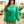 Emerald Green Oversized Rhinestone Bow Sweatshirt- (Women's)