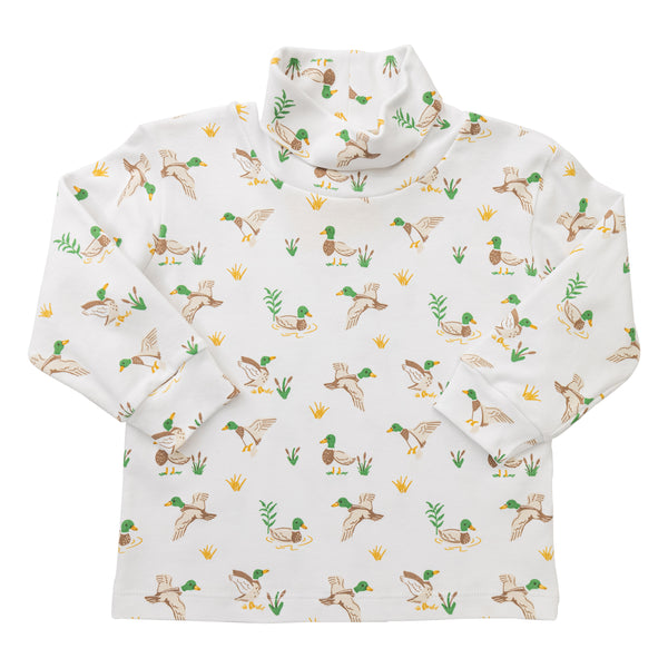 Mallard Ducks Printed Turtleneck