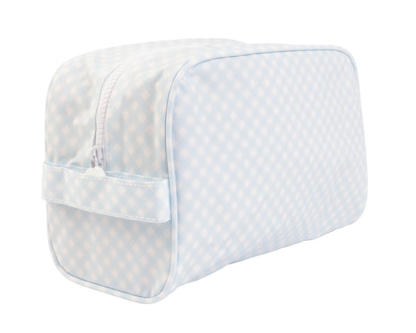 Blue Gingham Dopp Kit