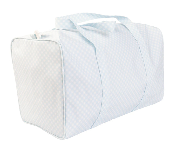 Blue Gingham Duffle Bag