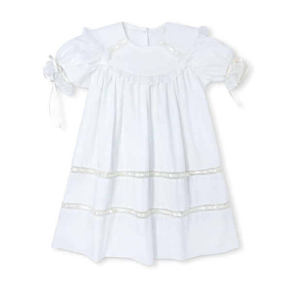 Donahue Dress- Blessings White w/ Ecru