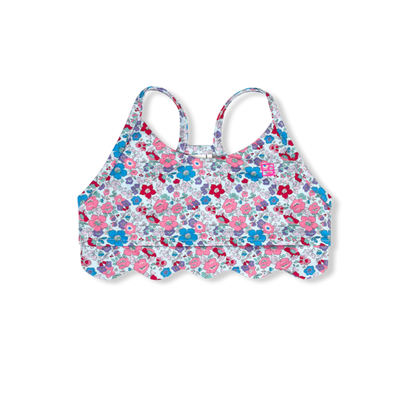 Becca Scallop Sports Bra- Bloomberry Floral