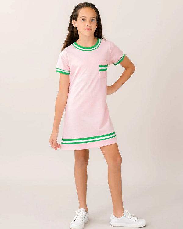 Landry Dress- Primrose Pink & Green