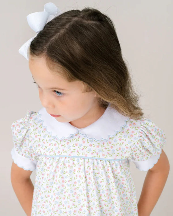 Special Moments Dress- Fairhope Floral, Bluffton Blue