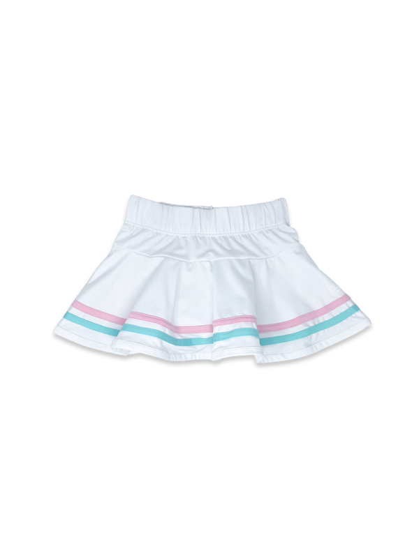 Callie Skort- Pure Coconut, Cotton Candy Pink, Totally Turquoise